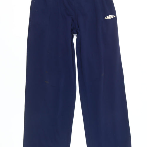 Umbro Men's Blue Track Pants - Size S, Gym & Training