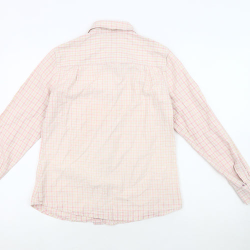 Orvis Women's Pink Button-Up Check Shirt Size 6
