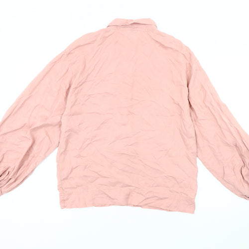 Topshop Women’s Pink Button-Up Shirt Size 8