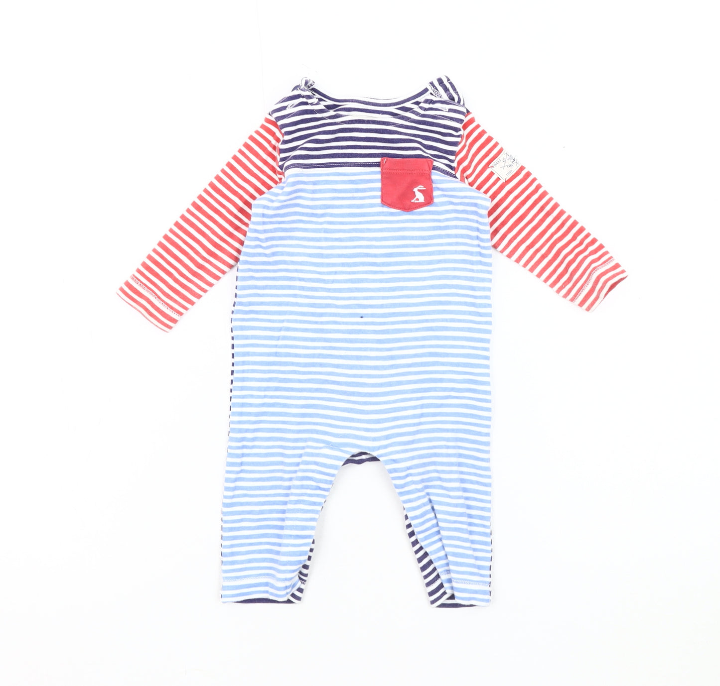 Joules Unisex Baby Multicoloured Striped Babygrow 3-6 Months