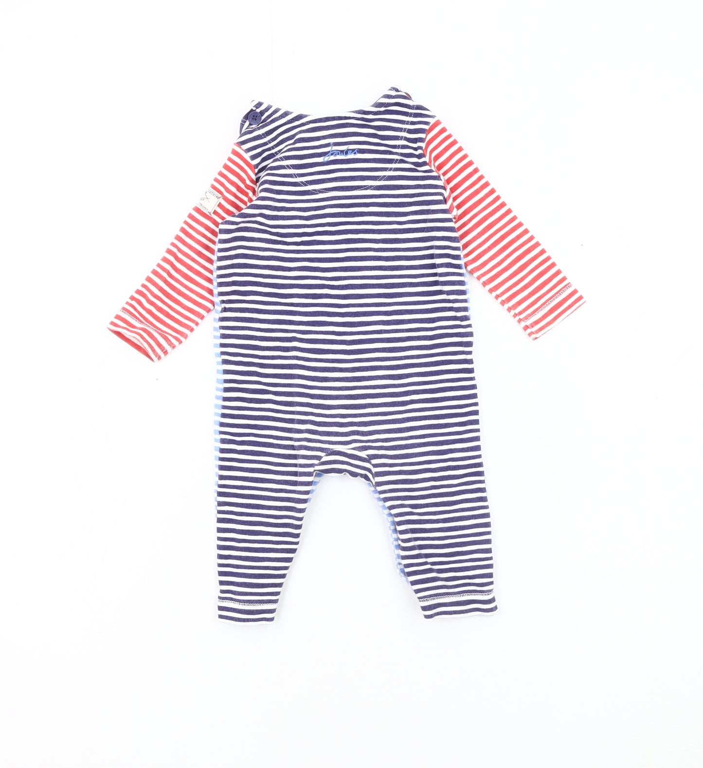 Joules Unisex Baby Multicoloured Striped Babygrow 3-6 Months