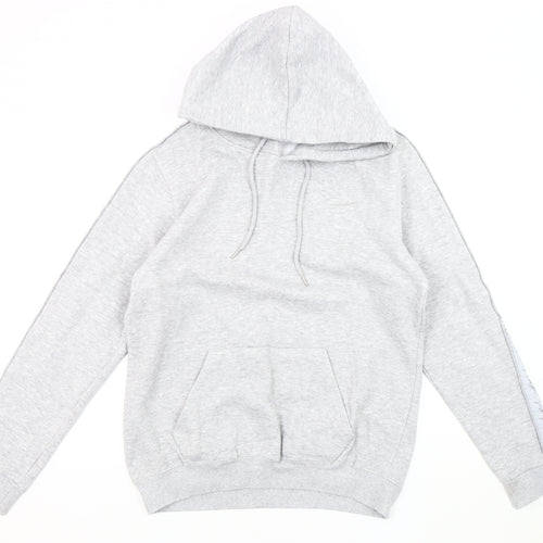 Just Hype Men's Grey Pullover Hoodie L