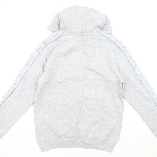 Just Hype Men's Grey Pullover Hoodie L