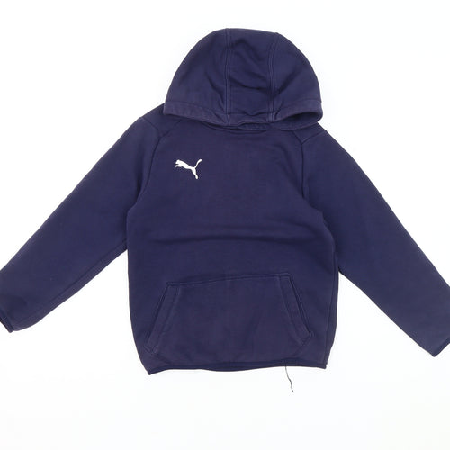 Puma Boys Blue Pullover Hoodie 3-4 Years Sporty Casual Comfort