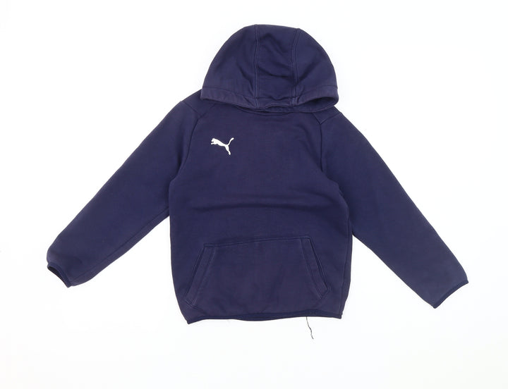 Puma Boys Blue Pullover Hoodie 3-4 Years Sporty Casual Comfort