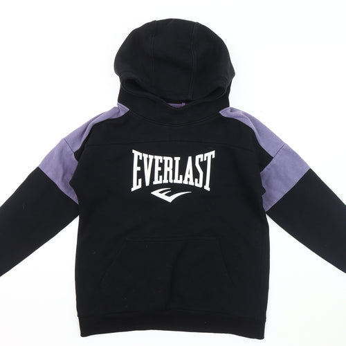 Everlast Boys Black Pullover Hoodie with Logo, Size 13Y