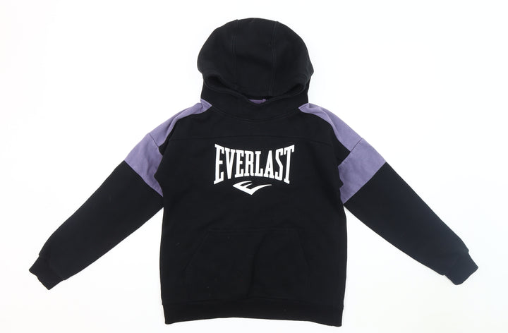 Everlast Boys Black Pullover Hoodie with Logo, Size 13Y