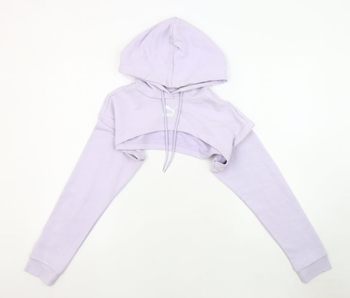 Puma Women's Purple Crop Hoodie XL