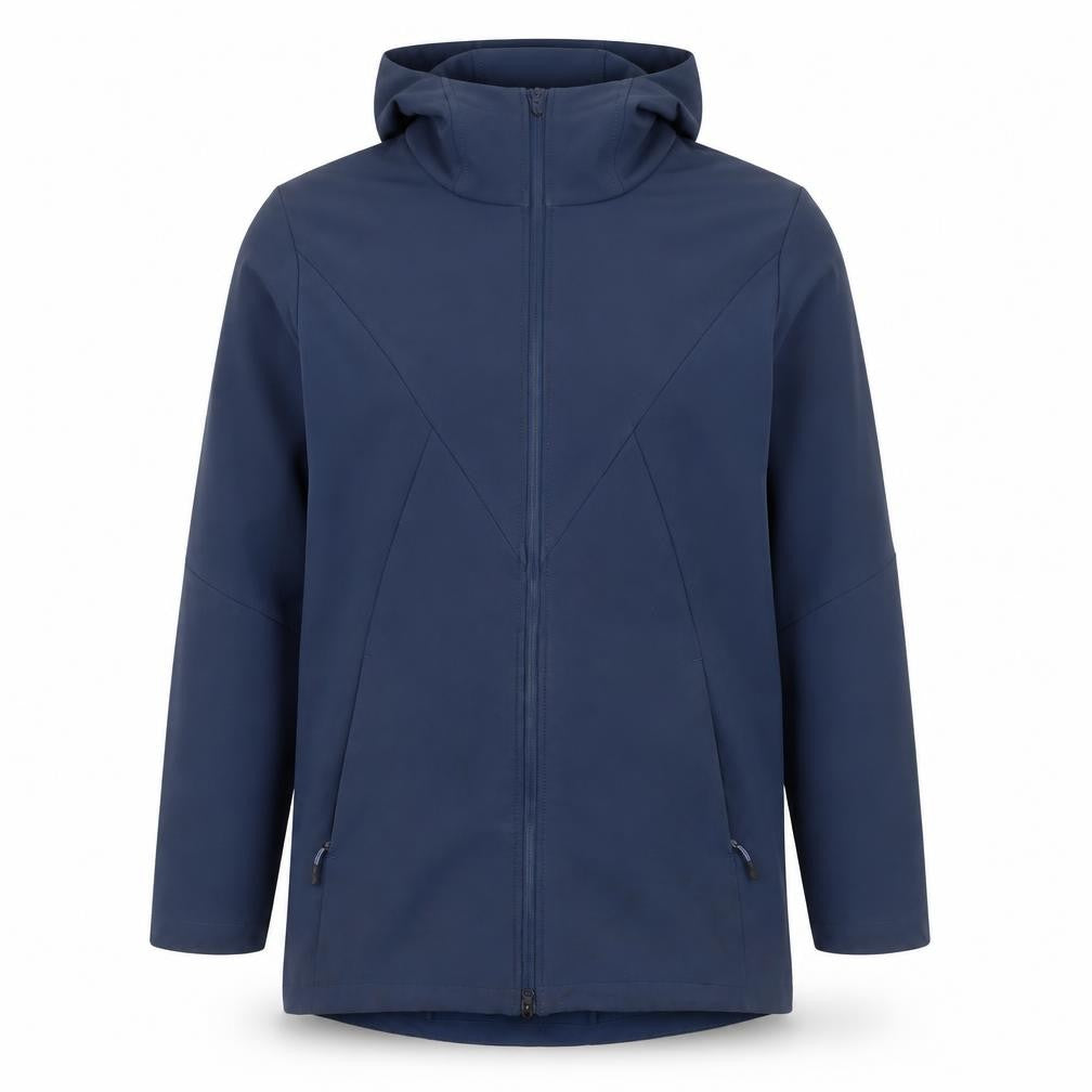 Front view of Champion Men's Blue Hooded Parka Jacket