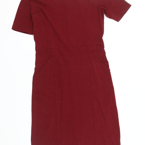 WoolOvers Women's Red Half Sleeve Dress