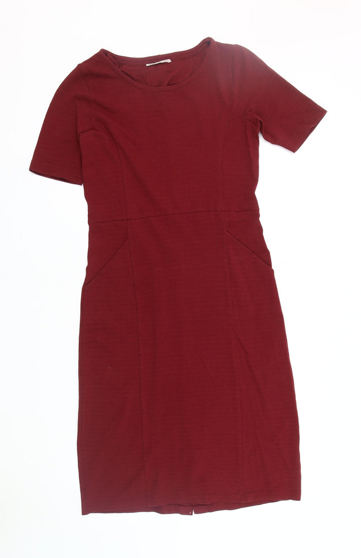 WoolOvers Women's Red Half Sleeve Dress