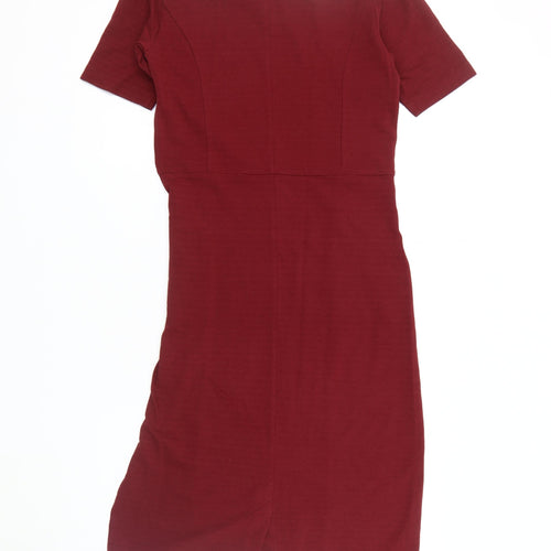 WoolOvers Women's Red Half Sleeve Dress