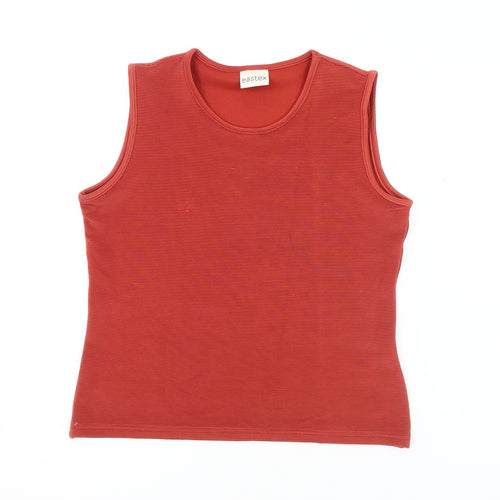 Eastex Women's Red Tank Top, M, Sleeveless, Solid
