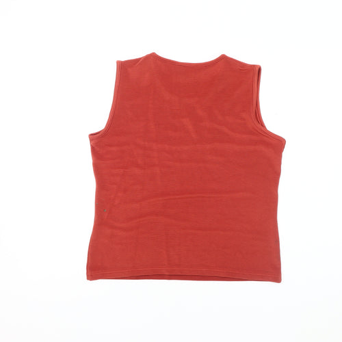 Eastex Women's Red Tank Top, M, Sleeveless, Solid