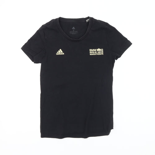 Adidas Unisex Black S T-Shirt with Berlin Marathon Print