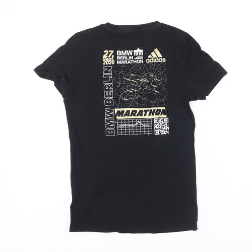 Adidas Unisex Black S T-Shirt with Berlin Marathon Print