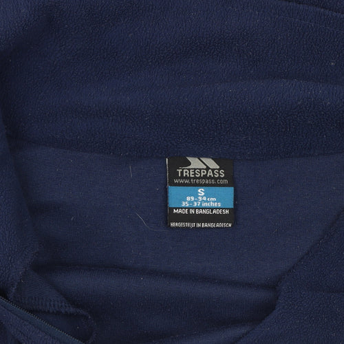 Trespass Men's Blue S Fleece Sweatshirt, Long Sleeve, 1/4 Zip
