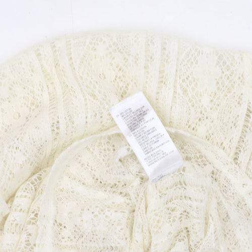 Reiss Women's Ivory Lace T-Shirt S