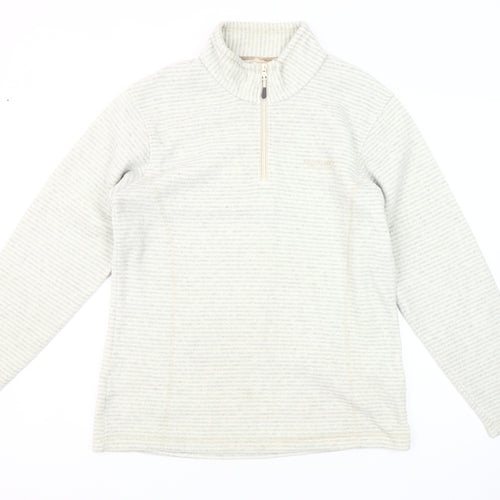Regatta Women's Grey Striped Pullover Sweatshirt - Size 12