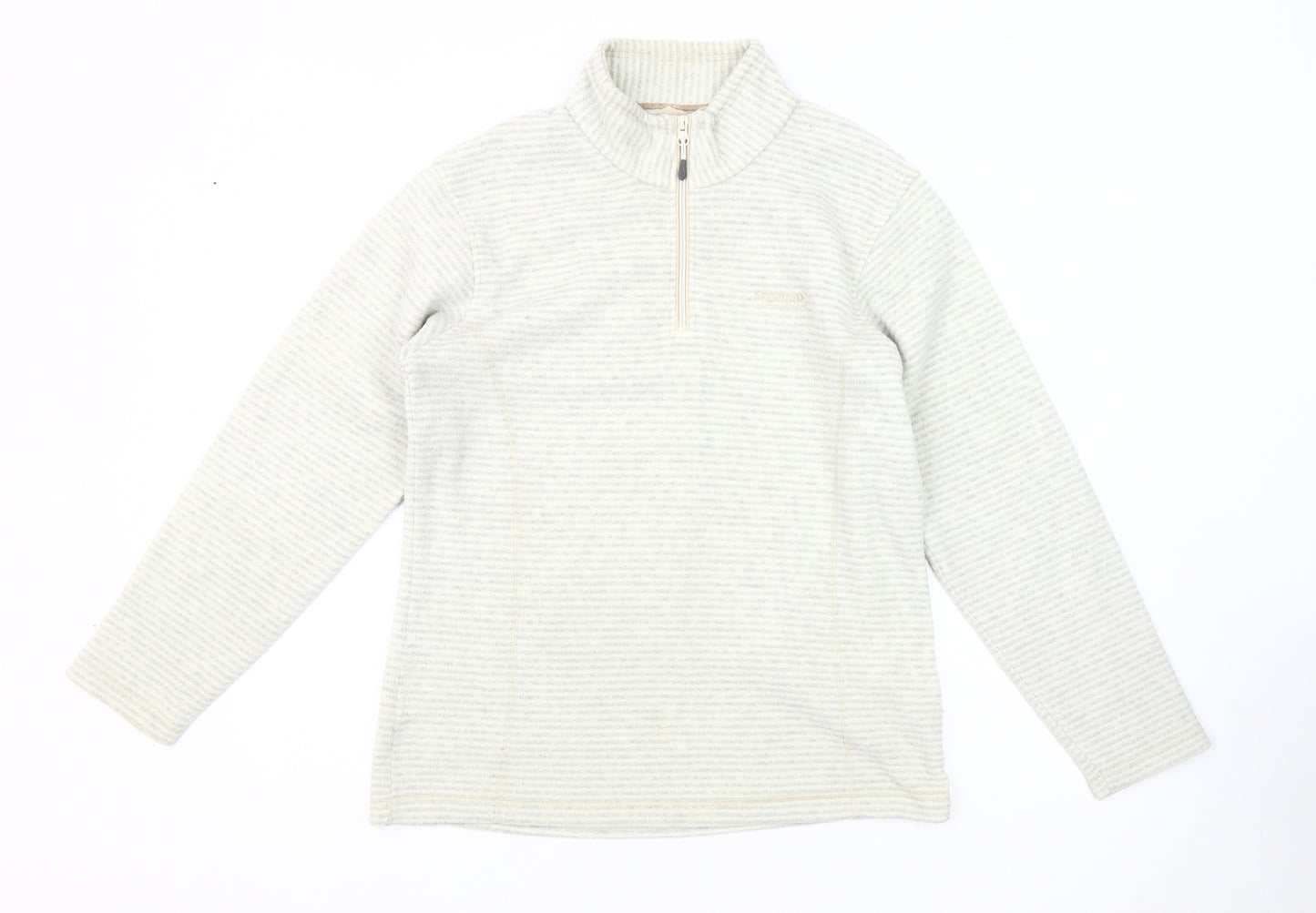 Regatta Women's Grey Striped Pullover Sweatshirt - Size 12