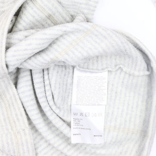 Regatta Women's Grey Striped Pullover Sweatshirt - Size 12