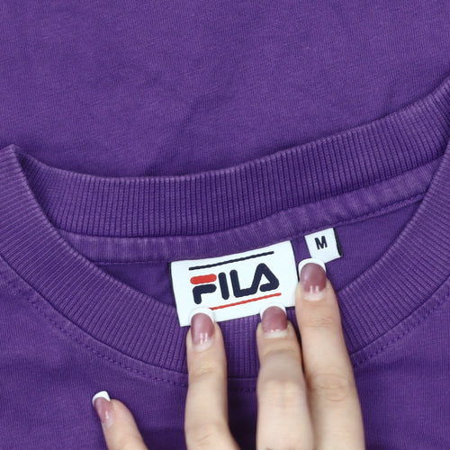 FILA Men's Purple Crew Neck T-Shirt - Size M