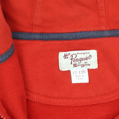 Penguin Boys Red Hoodie Jacket 12-13 Years