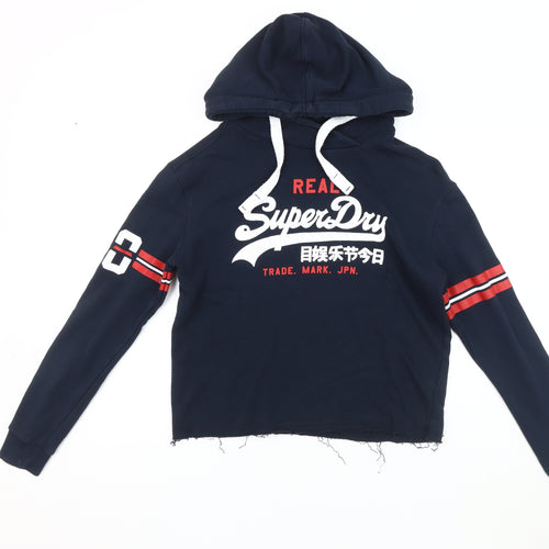 Superdry Women's Blue Pullover Hoodie, Size S, Casual Comfort