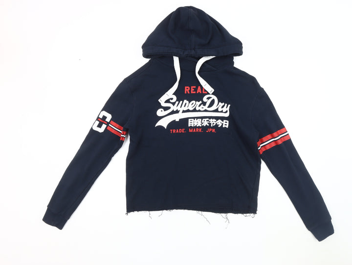 Superdry Women's Blue Pullover Hoodie, Size S, Casual Comfort