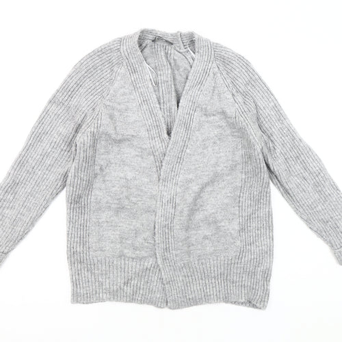 Laura Ashley Women's Grey Open Front Cardigan Medium - Autumn/Winter