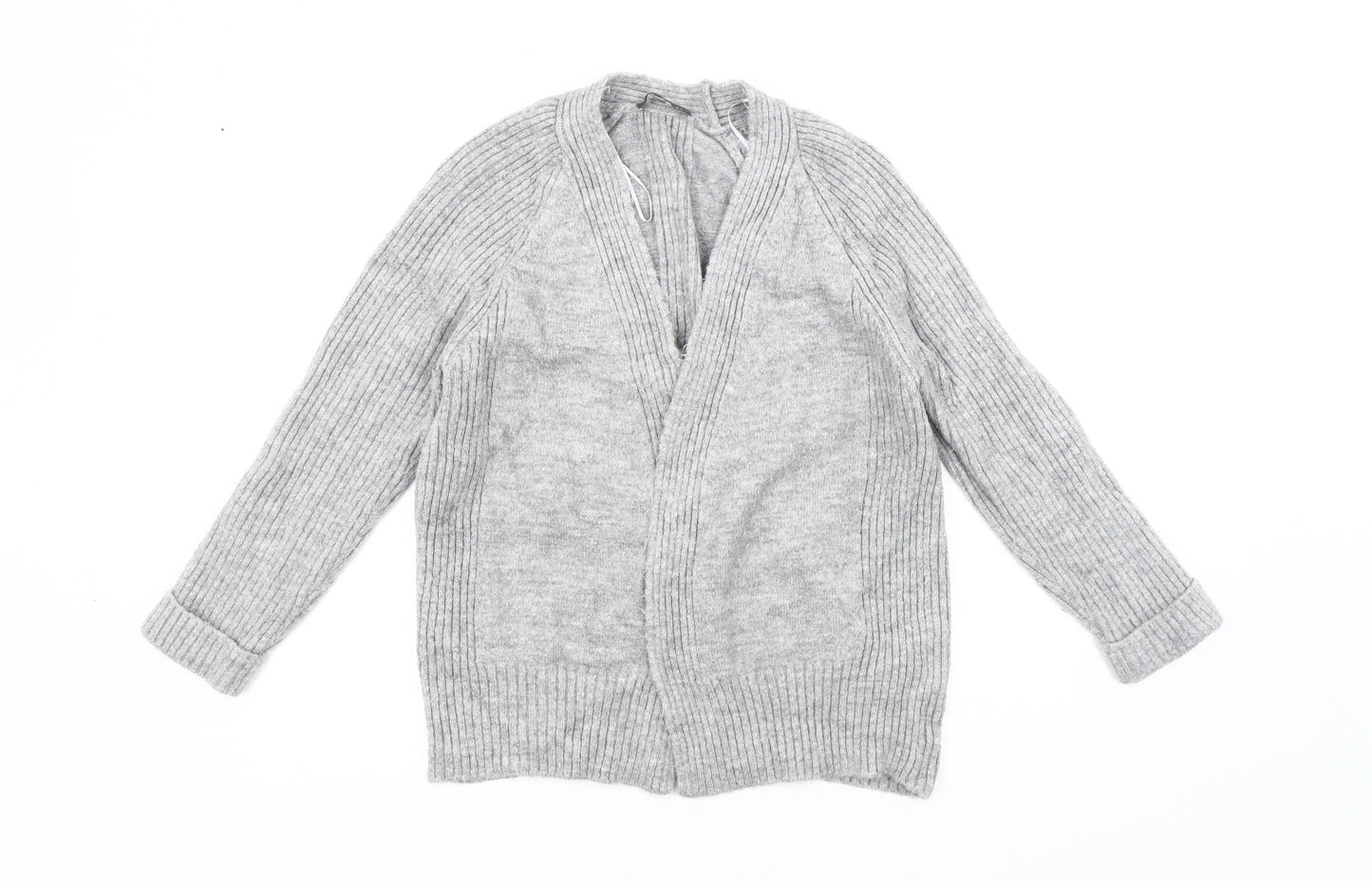 Laura Ashley Women's Grey Open Front Cardigan Medium - Autumn/Winter