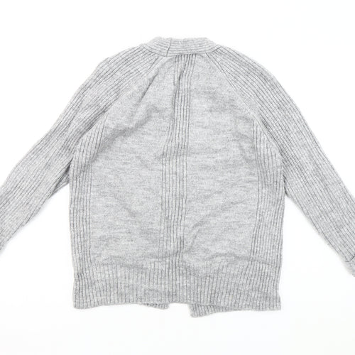 Laura Ashley Women's Grey Open Front Cardigan Medium - Autumn/Winter