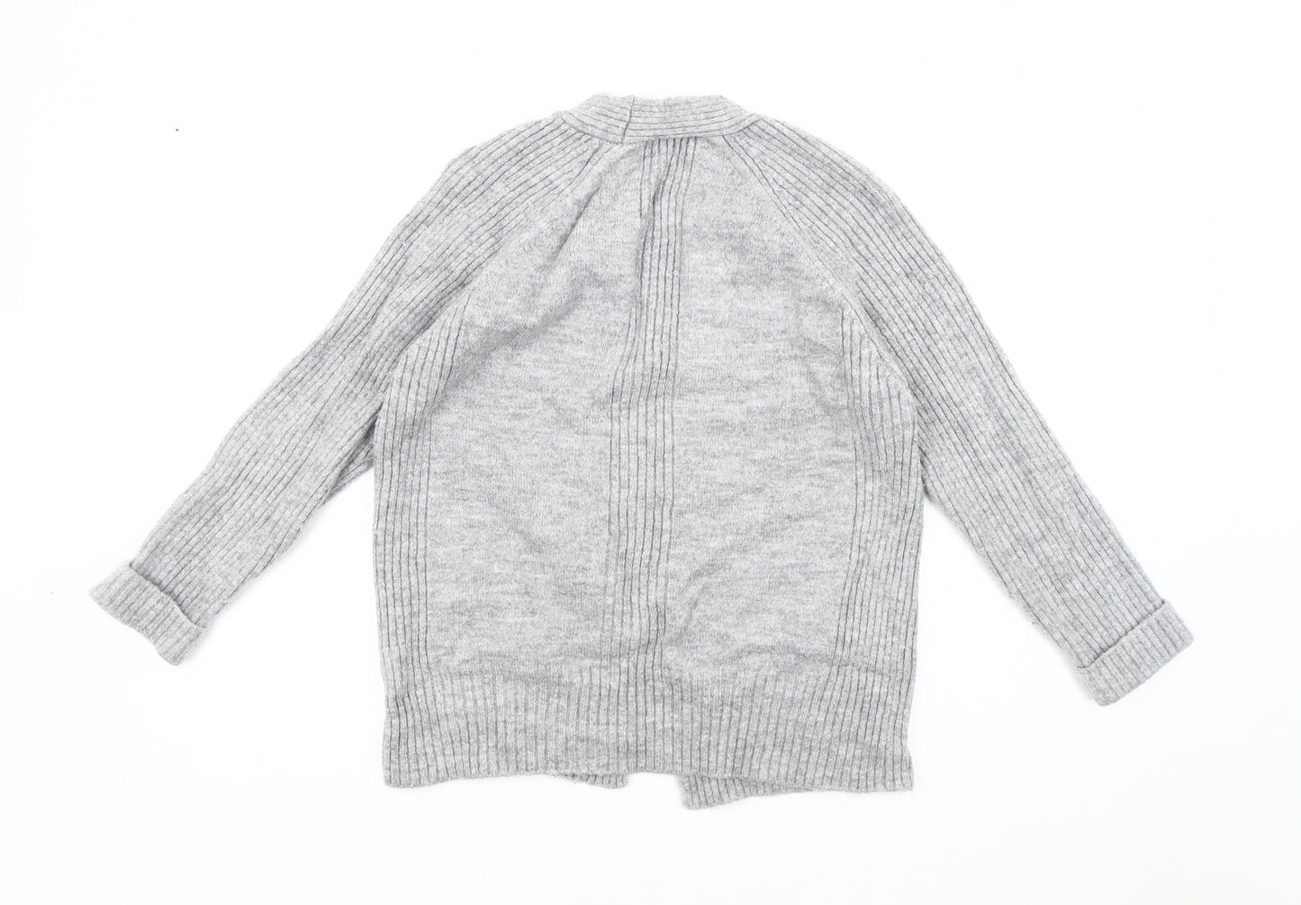 Laura Ashley Women's Grey Open Front Cardigan Medium - Autumn/Winter