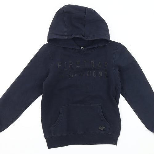 Firetrap Boys Blue Pullover Hoodie, 9-10 Years, Casual Style