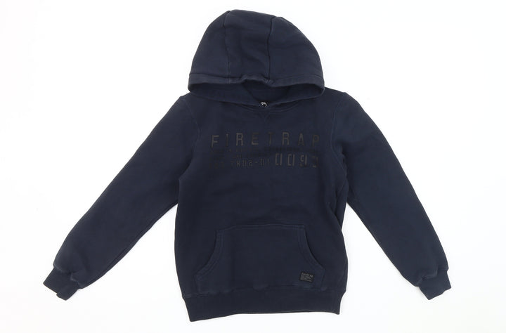 Firetrap Boys Blue Pullover Hoodie, 9-10 Years, Casual Style