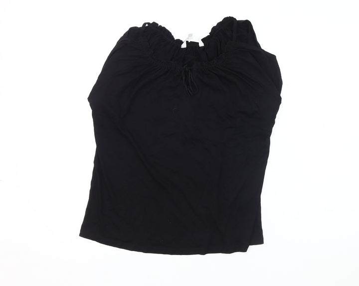 Red Herring Women's Black Sleeveless Off Shoulder Top