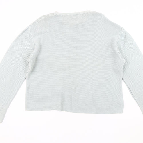 Noa Noa Women's White Jumper, M, Crew Neck, Knit