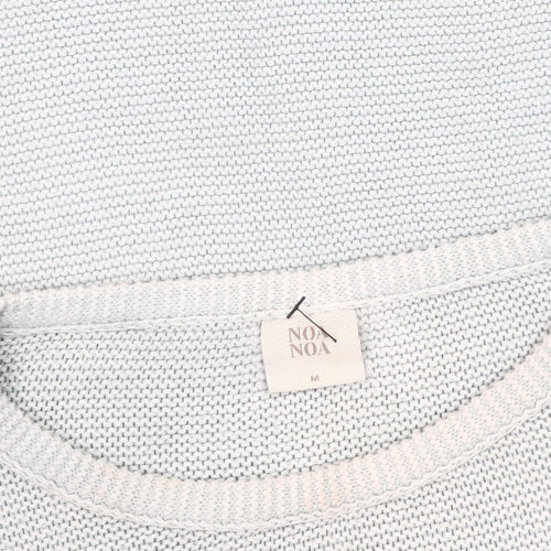 Noa Noa Women's White Jumper, M, Crew Neck, Knit