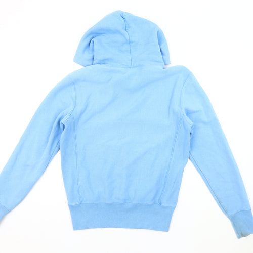 Champion Blue Unisex Hoodie Sz S Pullover Logo