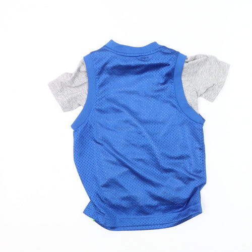 Adidas Boys Blue Tank Top Jersey 5-6 Years