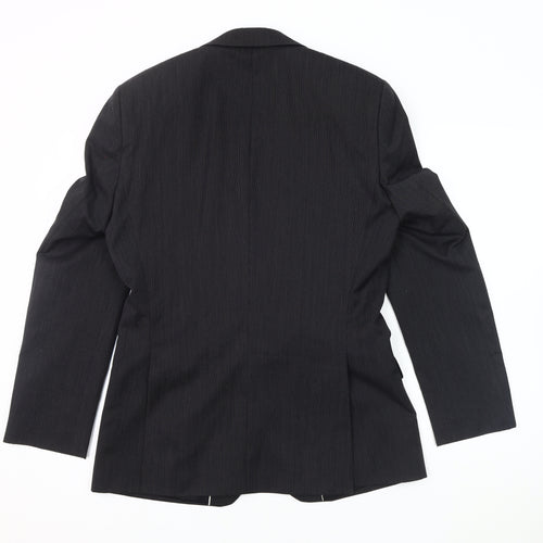 Jeff Banks Men's Black Wool Blazer, 36, Regular Fit