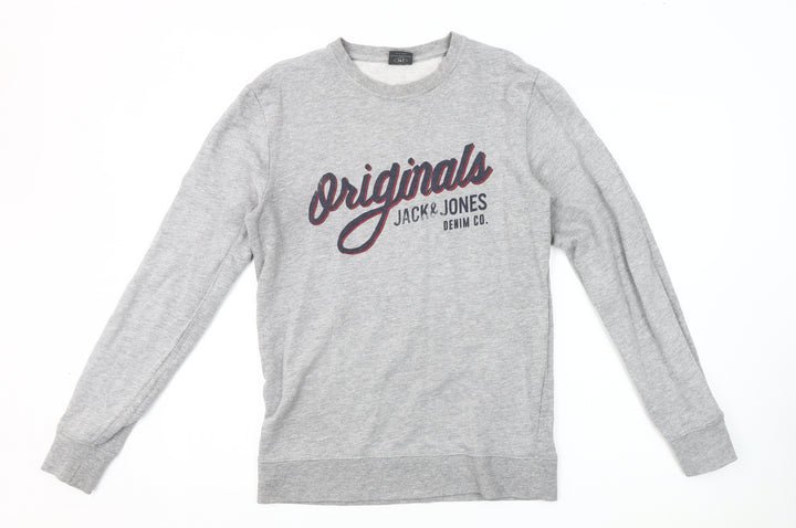 Jack & Jones Men's Grey Pullover Sweatshirt Size S