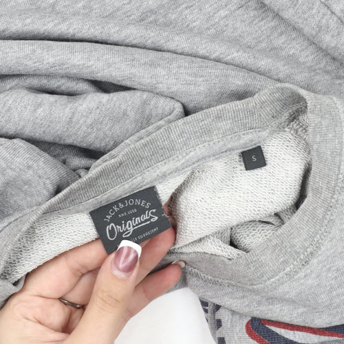 Jack & Jones Men's Grey Pullover Sweatshirt Size S