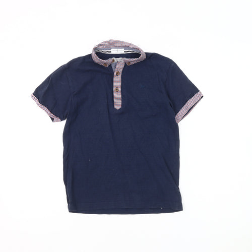 J Jeans Boys Blue Polo Shirt, Size 9-10, Button-Up, Cotton