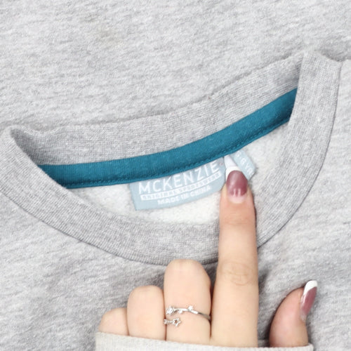 McKenzie Boys Grey Sweatshirt 6 Years Pullover Logo Jersey