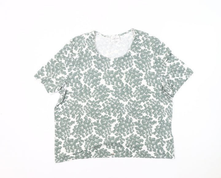 Eastex Women's Green Geometric T-Shirt Size 16
