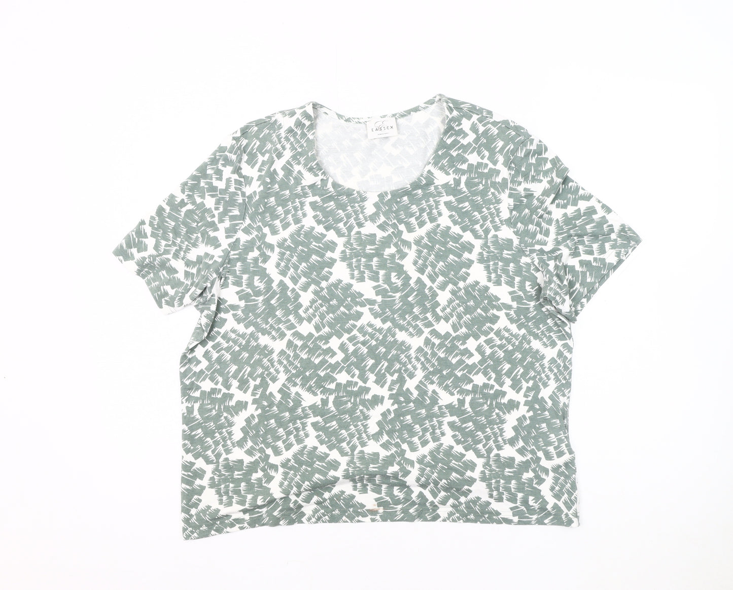 Eastex Women's Green Geometric T-Shirt Size 16