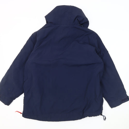 Mini Boden Boys Blue Pullover Hoodie 11-12 Years Lined