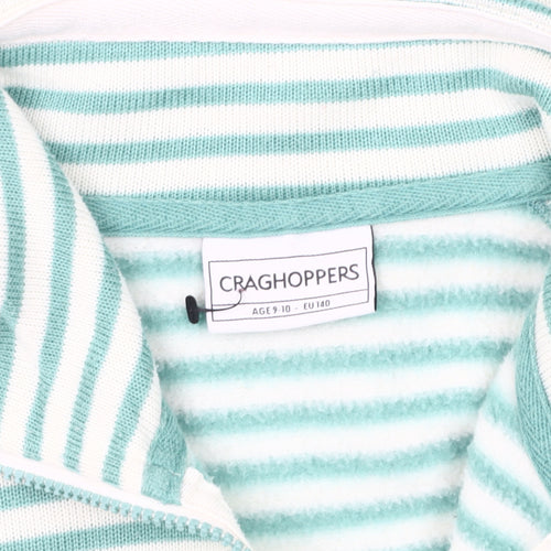 Craghoppers Girls Green Striped Jacket 9-10 Years