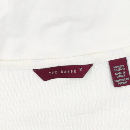 Ted Baker Women's Ivory Beaded Blouse Size 10